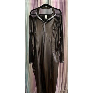 Black Pleather Jumpsuit